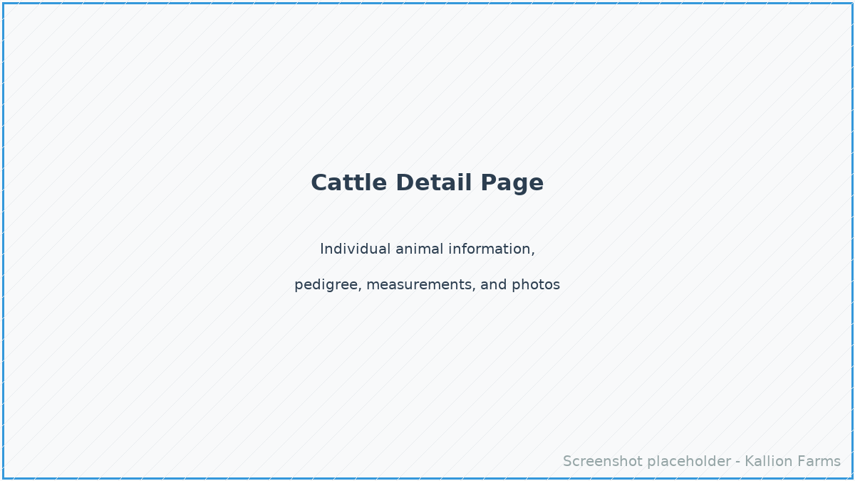 Cattle Detail Page